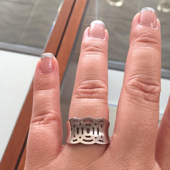 NEW Solid hand crafted wide ring size 7.25 - Picture 2 of 8